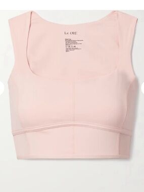 Le ORE Blush Pink Square-Neck Crop Tank